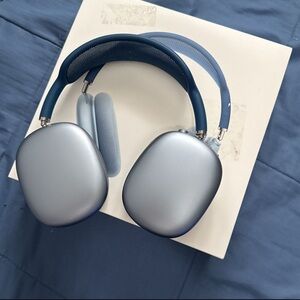 Apple On-Ear Headphones - Silver and Blue
